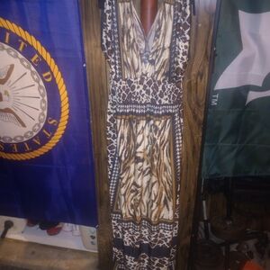 Wild Safari Print Maxi Dress